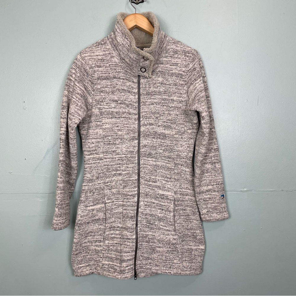 Kuhl‎ Women’s Alaska Long Sweater Grey White Size Small Style 4235